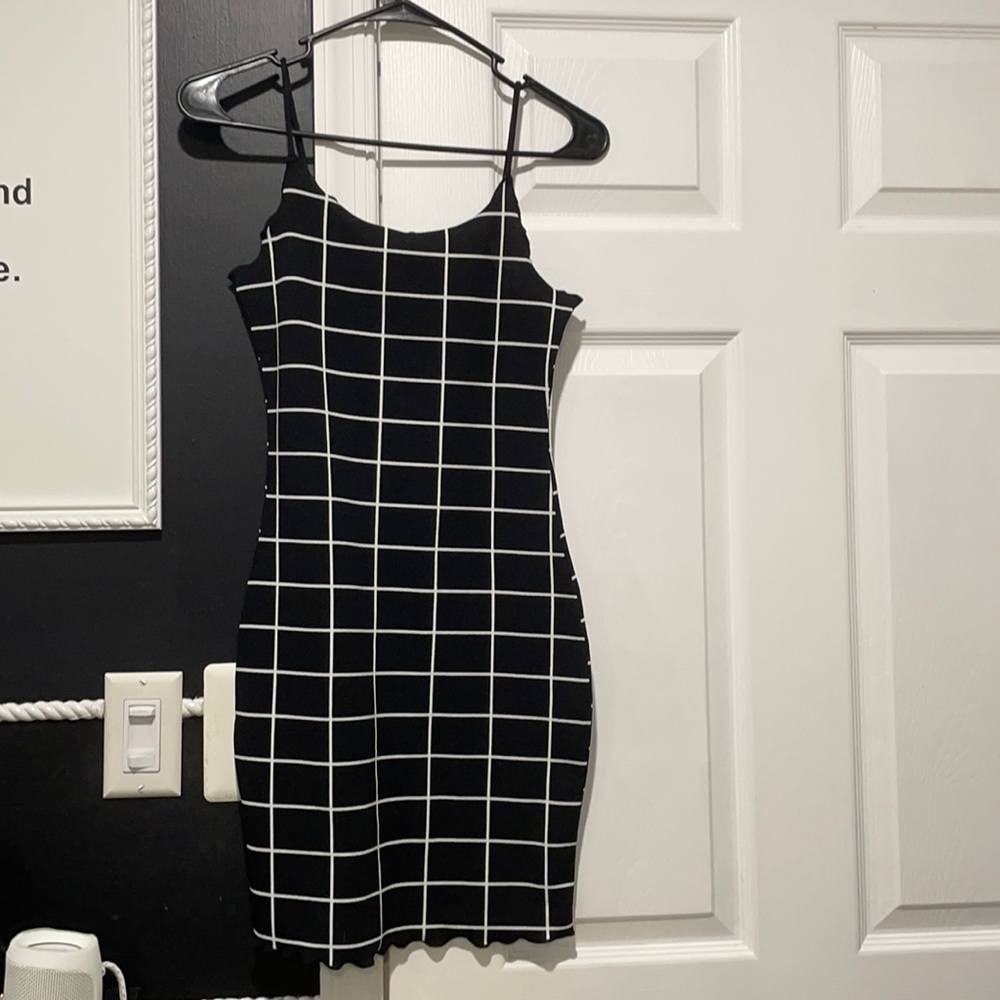 SHEIN black and white plaid dress size XS